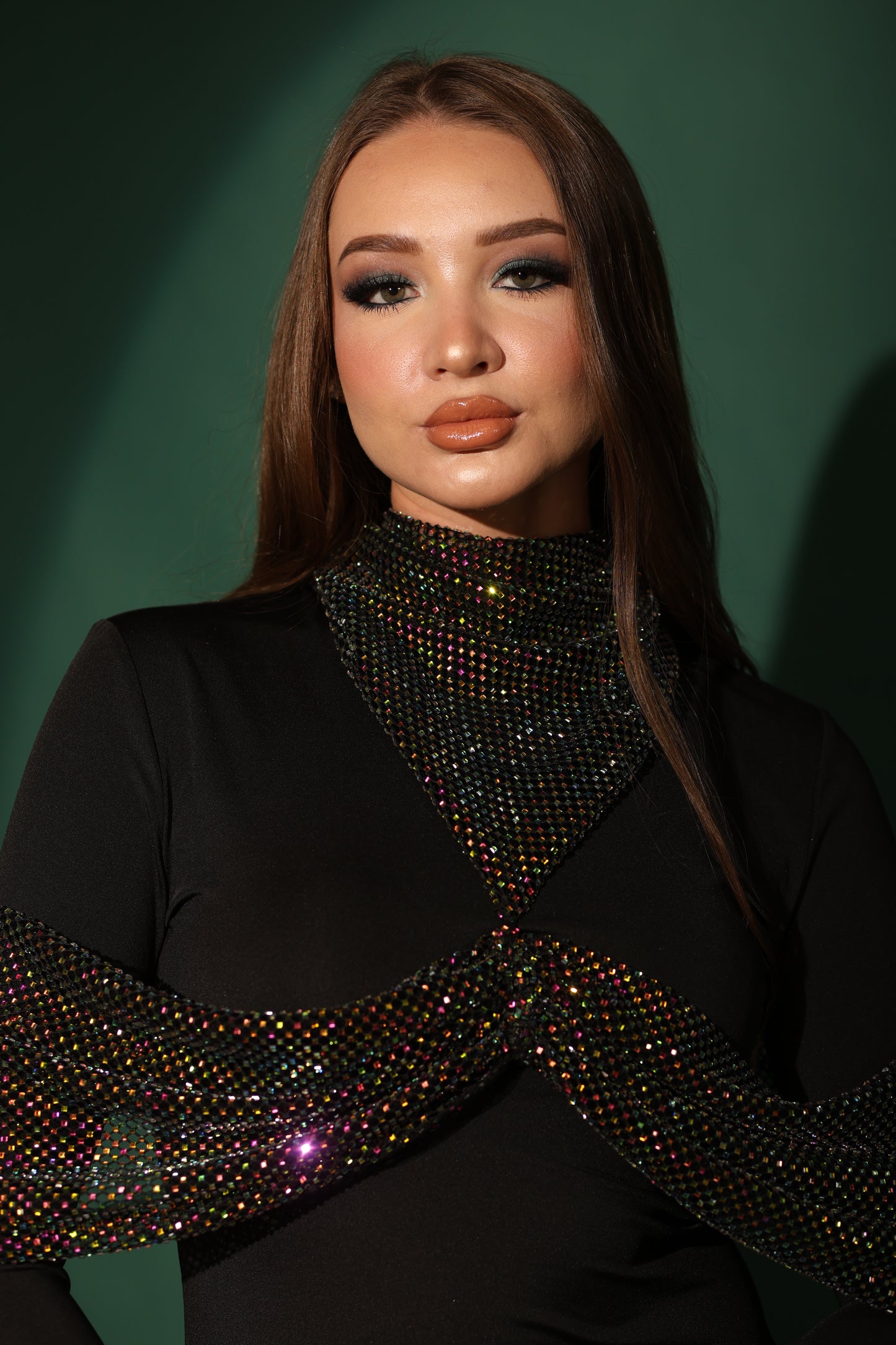 Swarovski mesh cape wrap