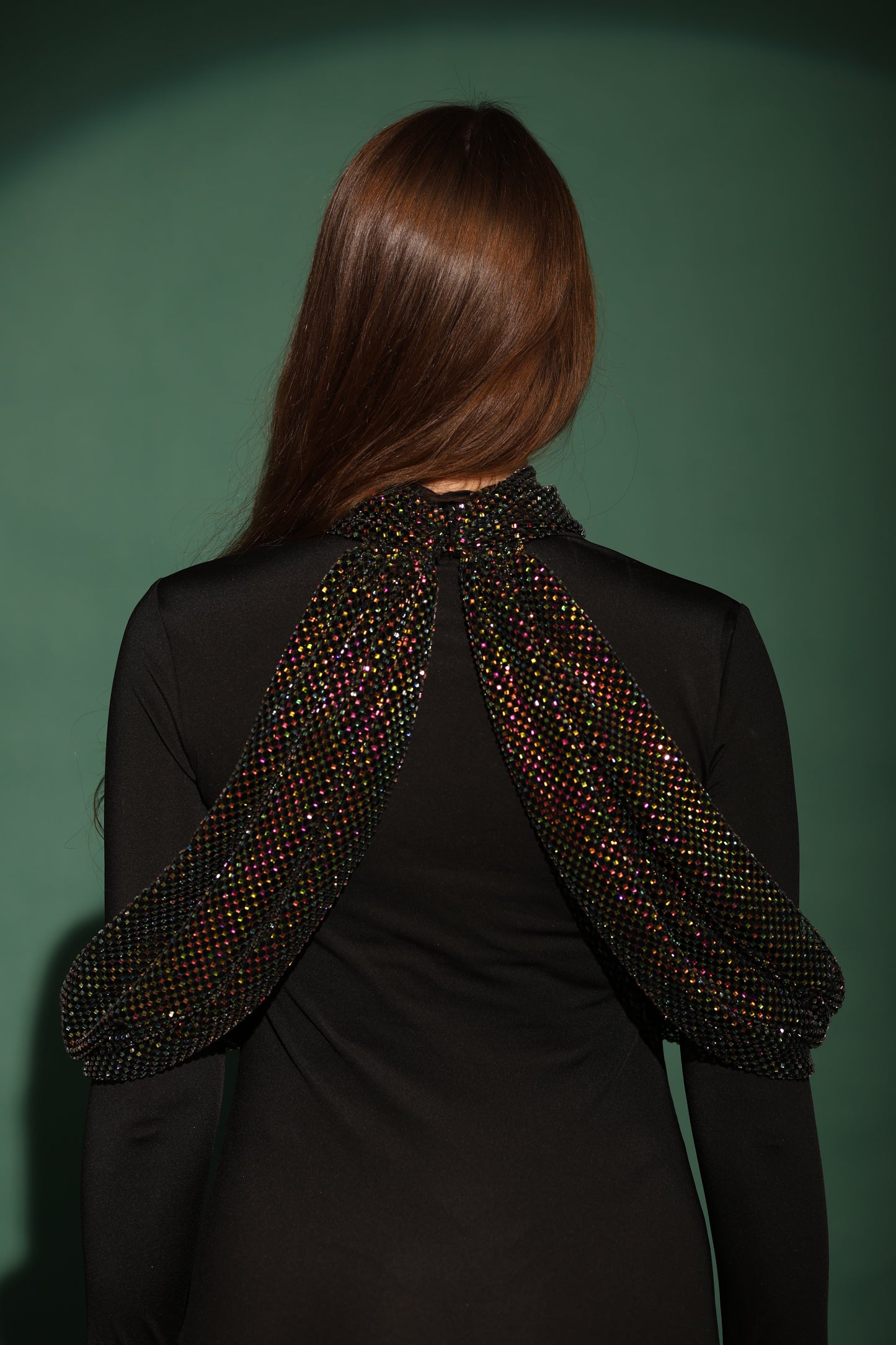 Swarovski mesh cape wrap