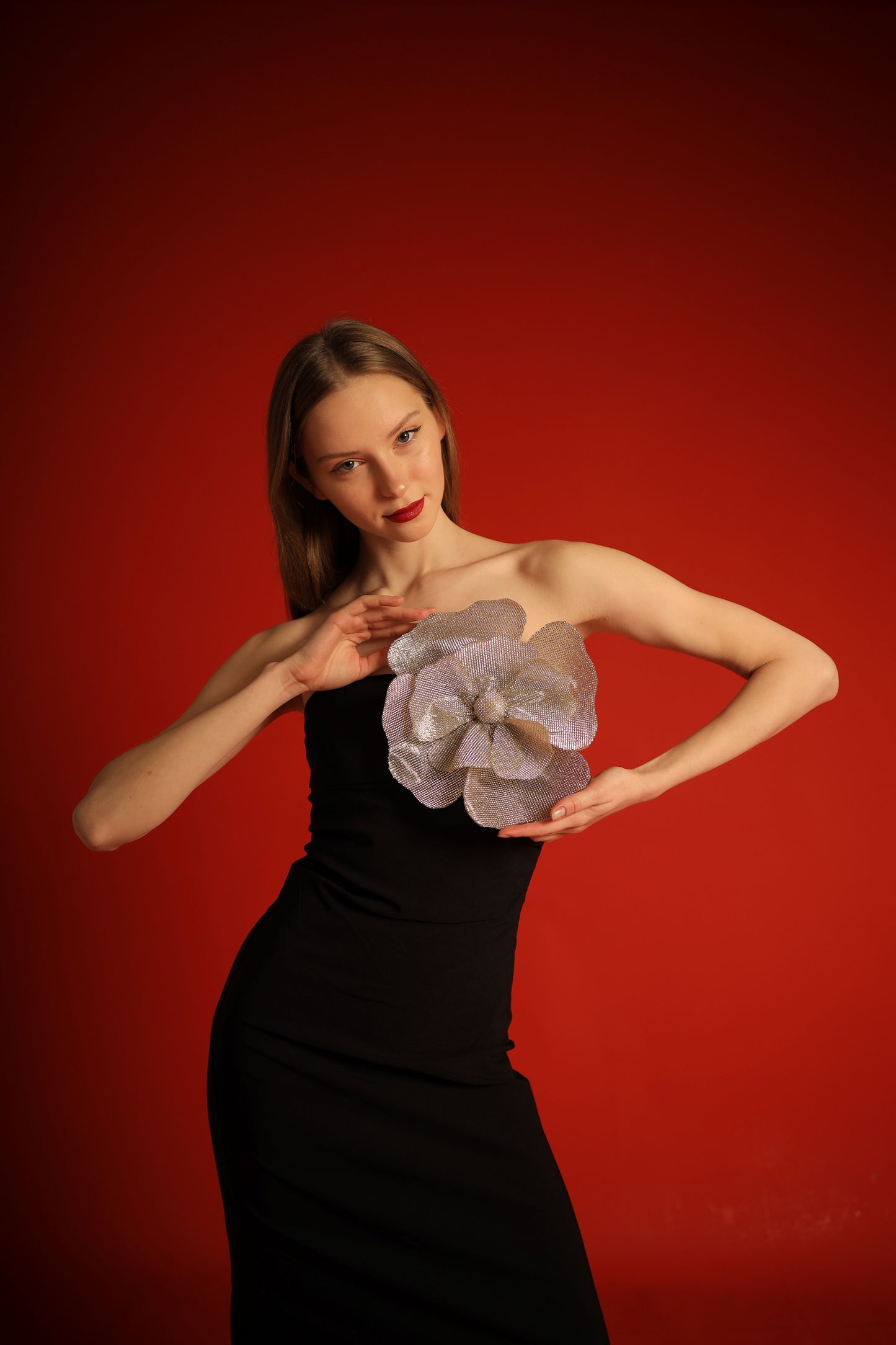 Silver detachable flower