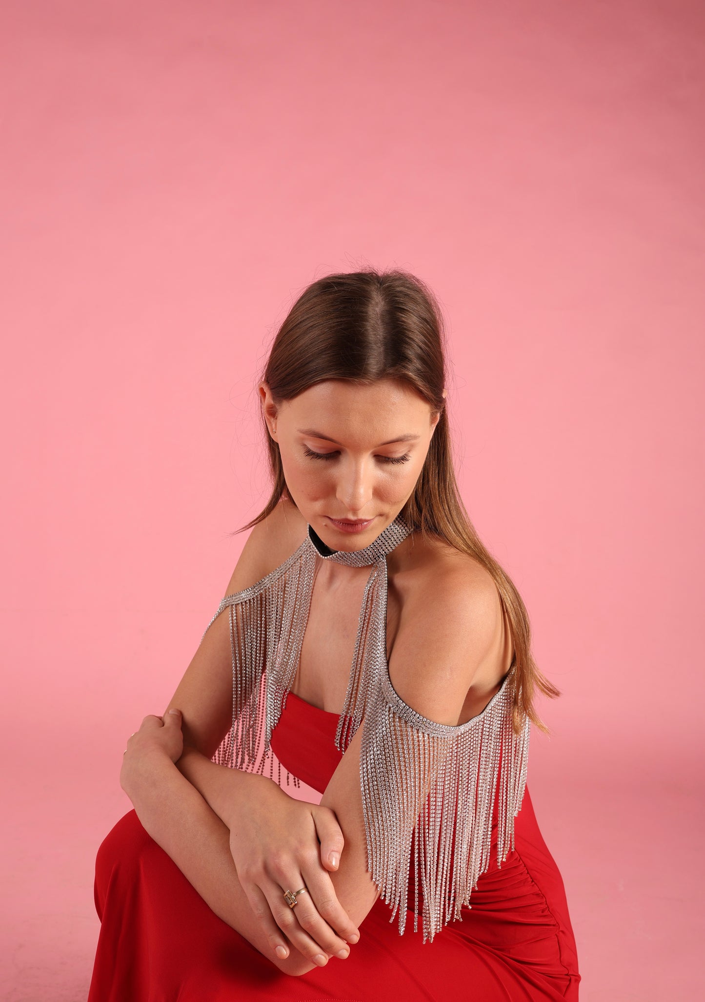 Sparkle Tassel Collar and Shoulder Piece