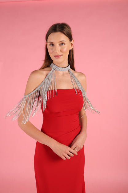 Sparkle Tassel Collar and Shoulder Piece