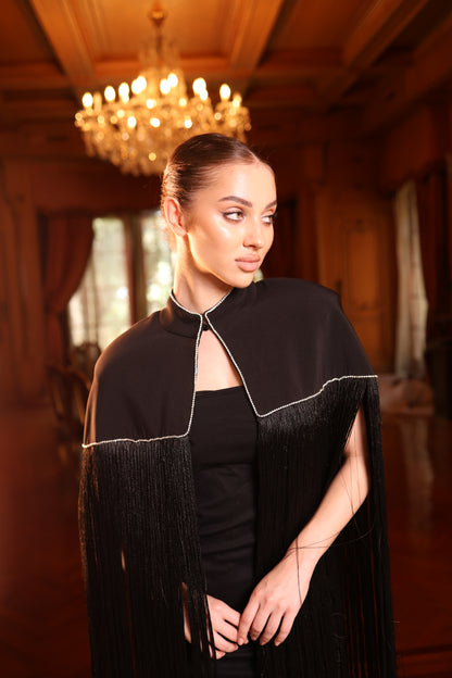 Black Fringe Cape
