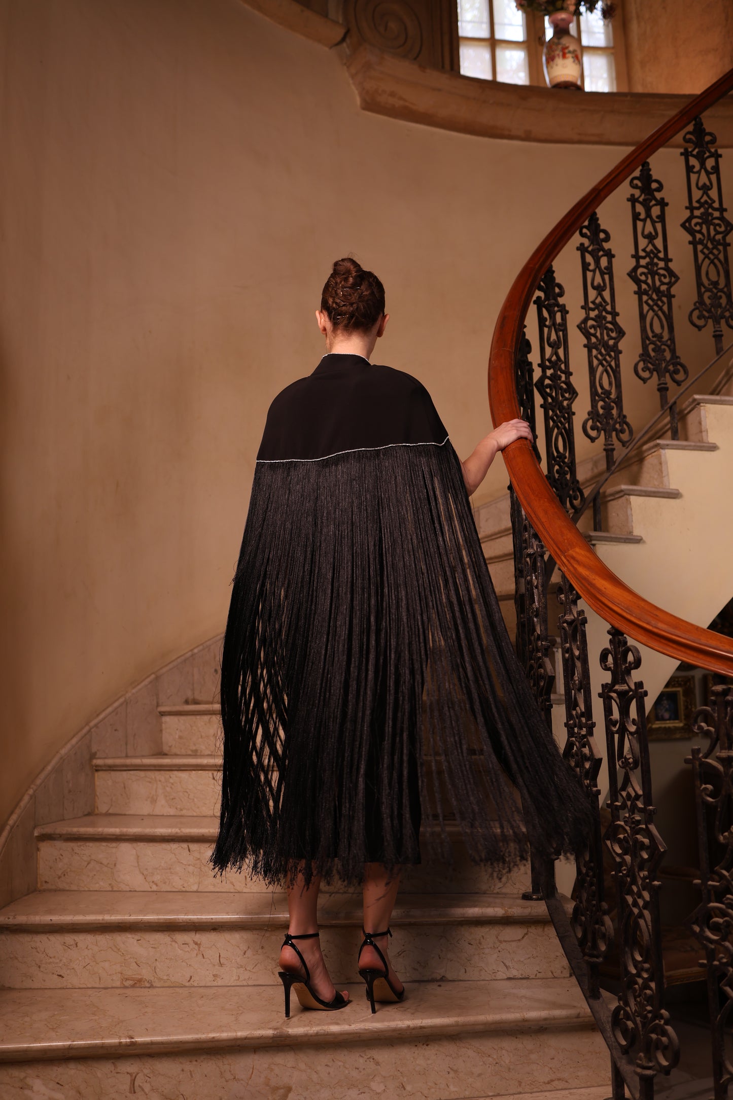 Black Fringe Cape