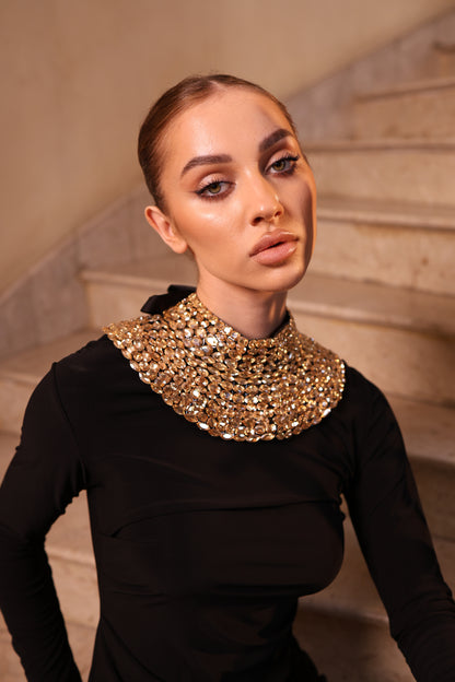 Gold Crystal Neck-Piece