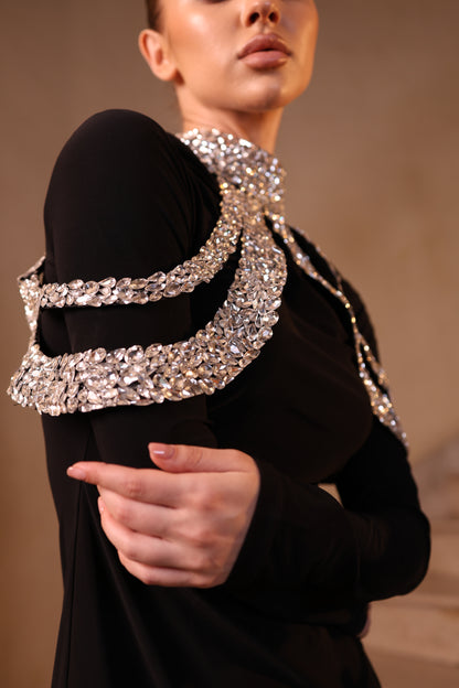 Crystal Shoulder Cape-Collar