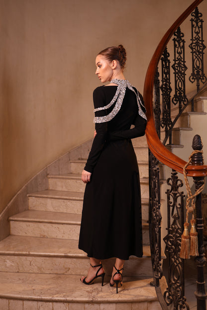 Crystal Shoulder Cape-Collar