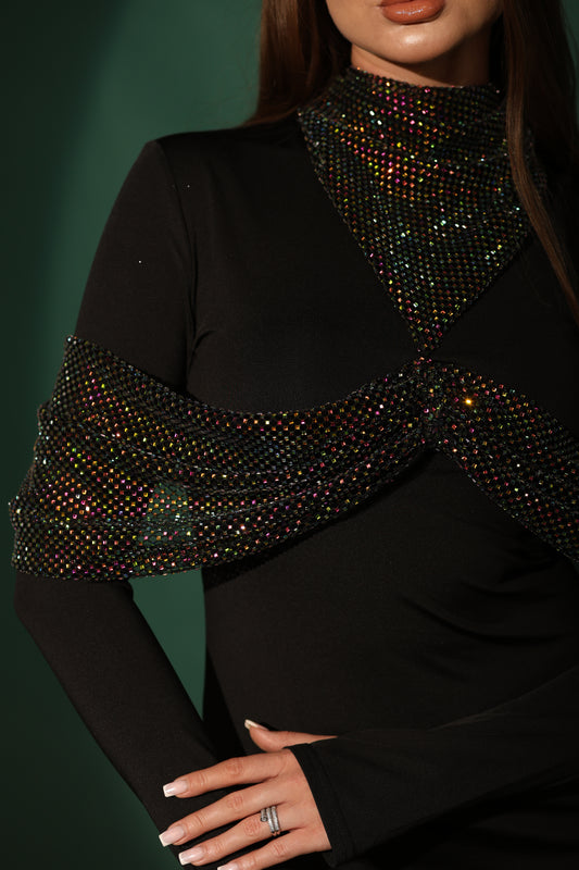 Swarovski mesh cape wrap