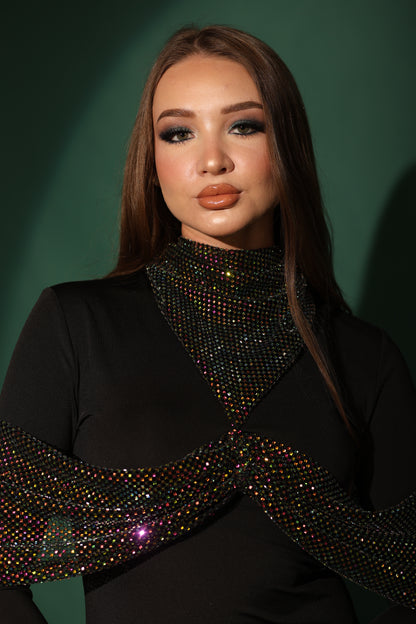 Swarovski mesh cape wrap