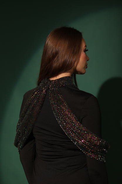 Swarovski mesh cape wrap