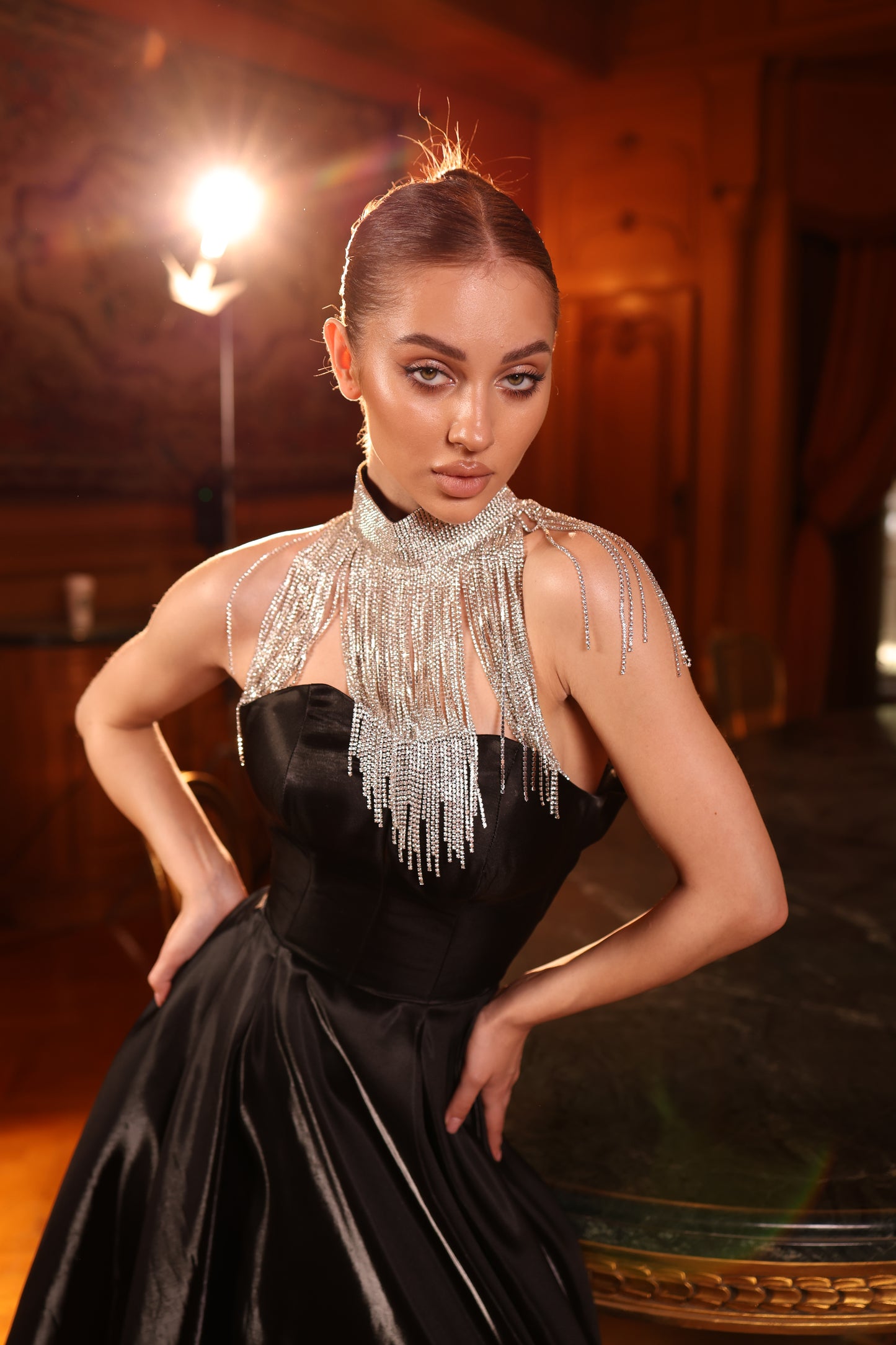 Crystal Fringe Choker