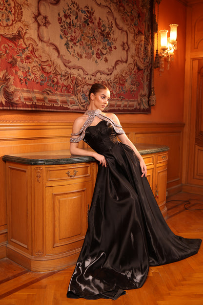 Crystal Shoulder Cape-Collar