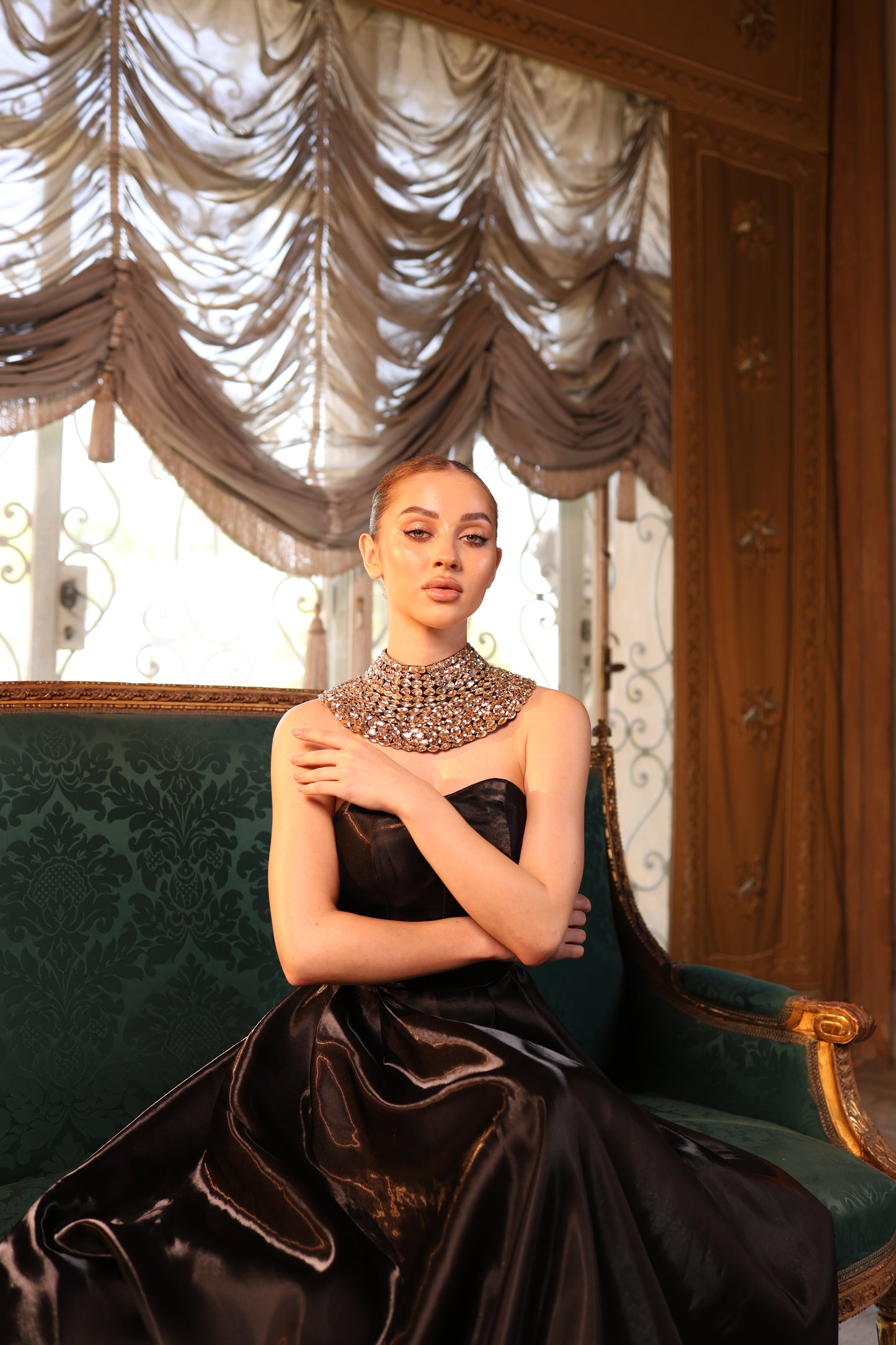 Gold Crystal Neck-Piece