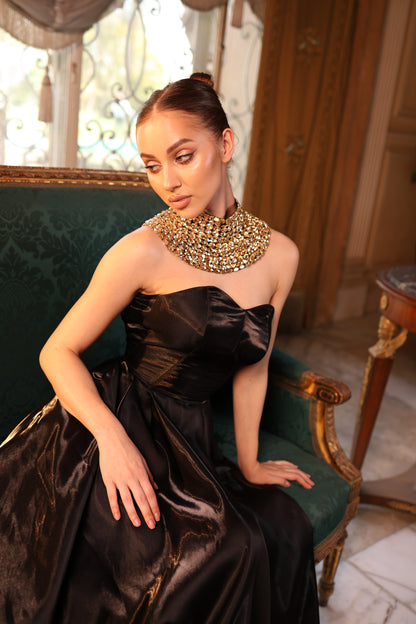 Gold Crystal Neck-Piece