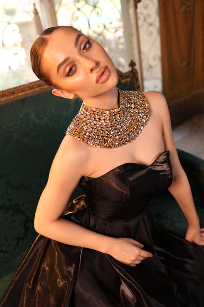Gold Crystal Neck-Piece