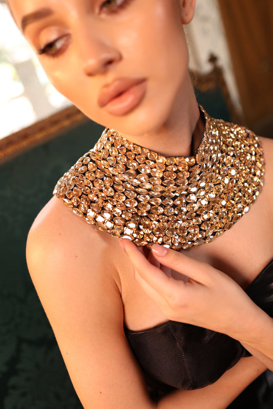 Gold Crystal Neck-Piece