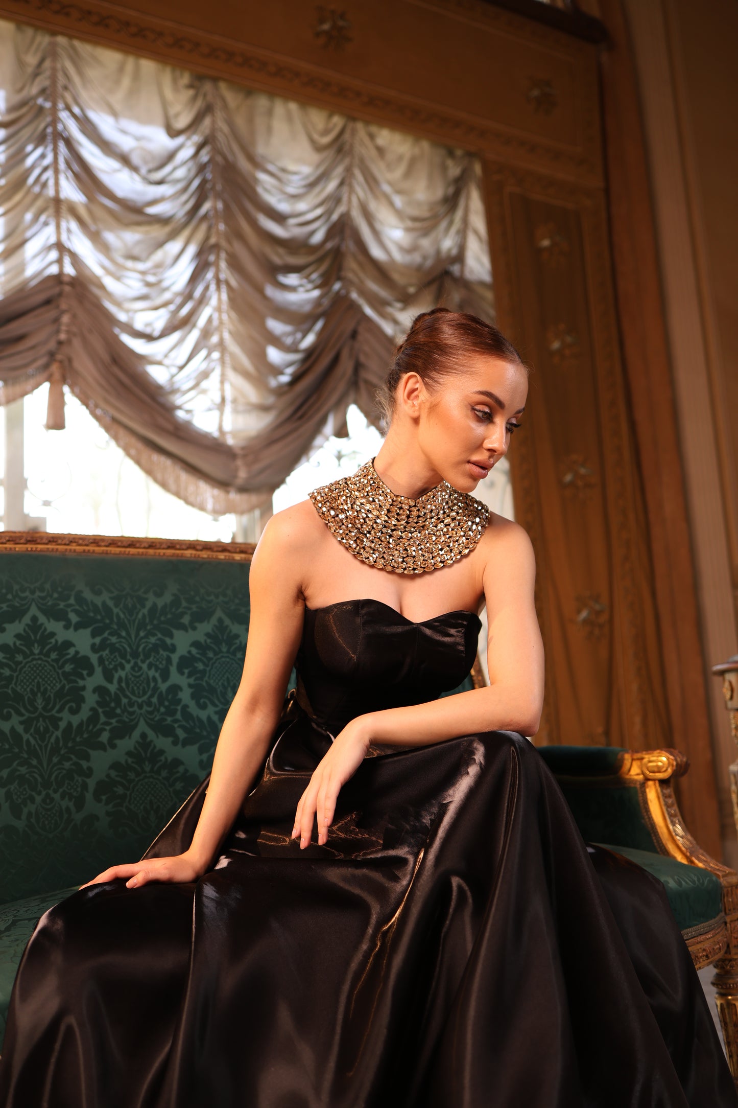 Gold Crystal Neck-Piece