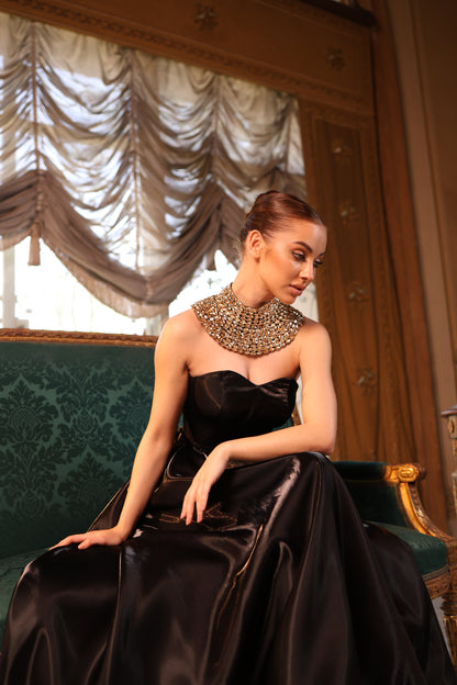 Gold Crystal Neck-Piece