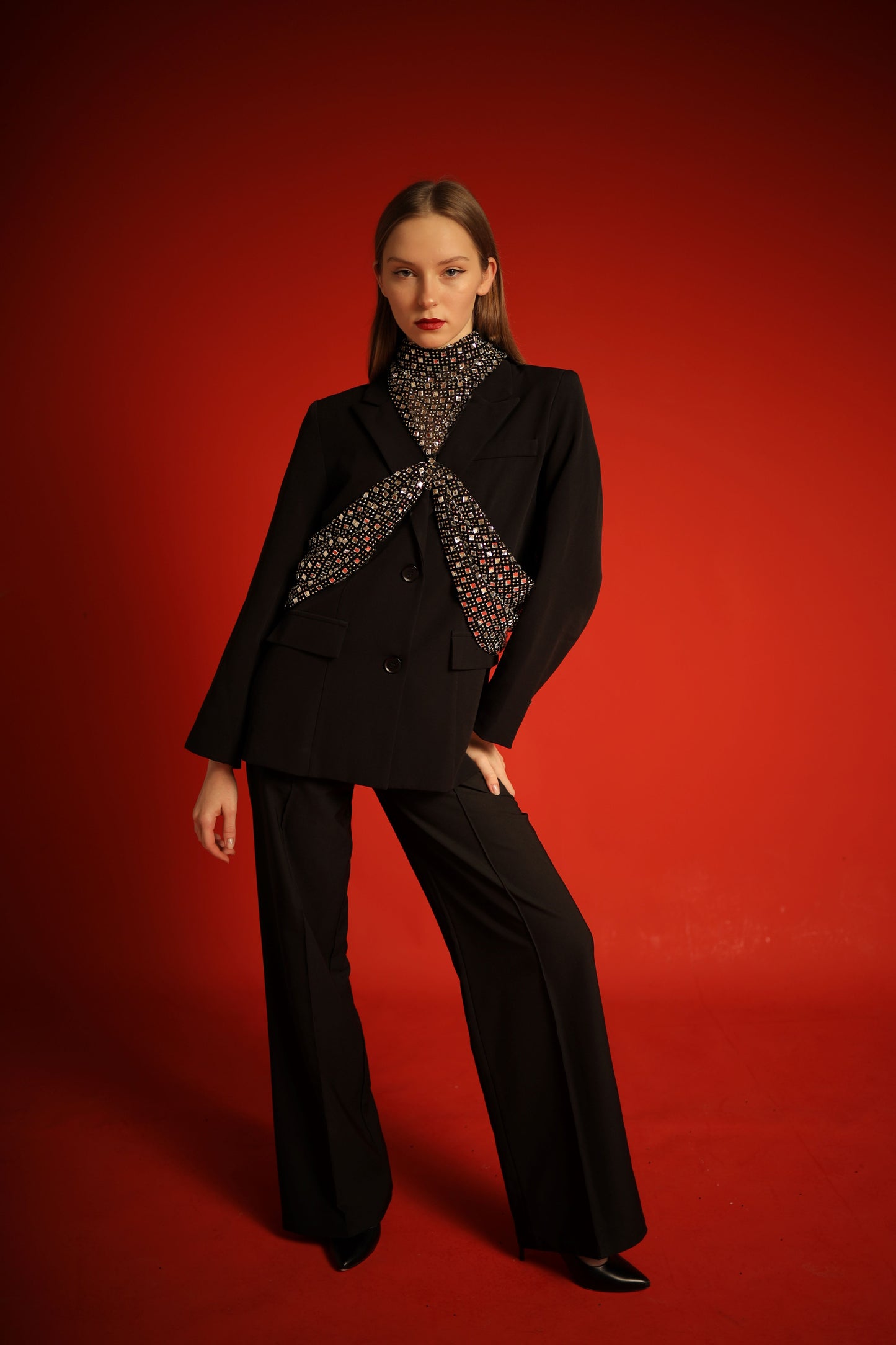 Crystal Mesh Shoulder Wrap