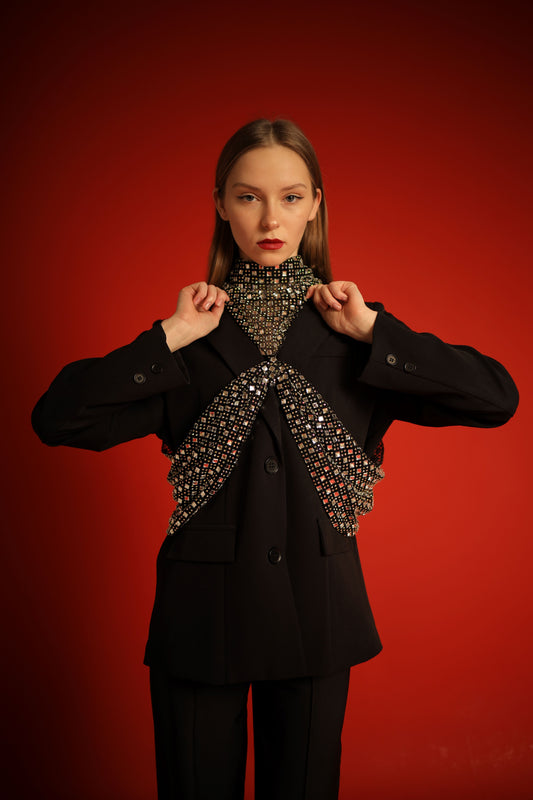 Crystal Mesh Shoulder Wrap