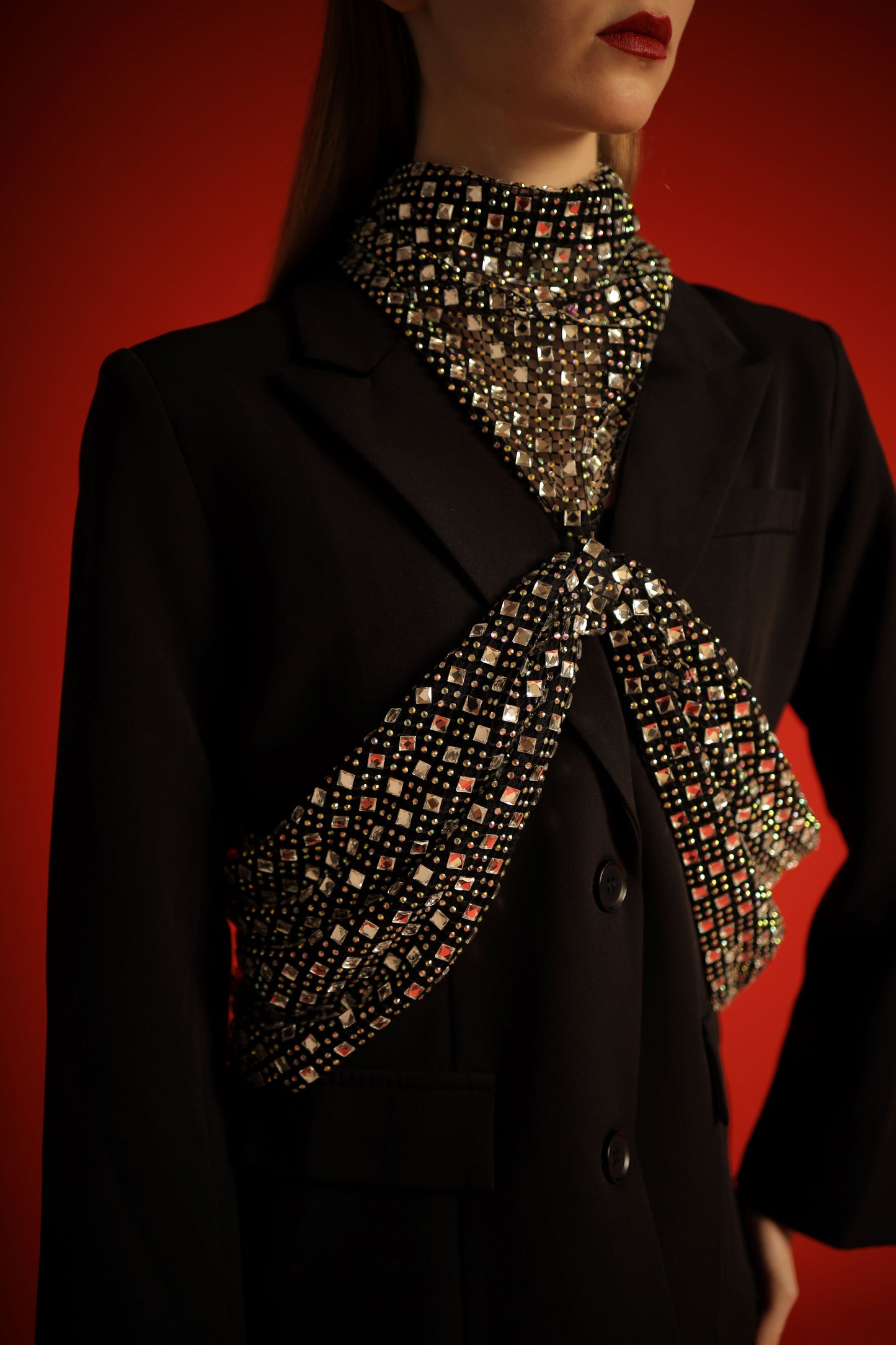 Crystal Mesh Shoulder Wrap