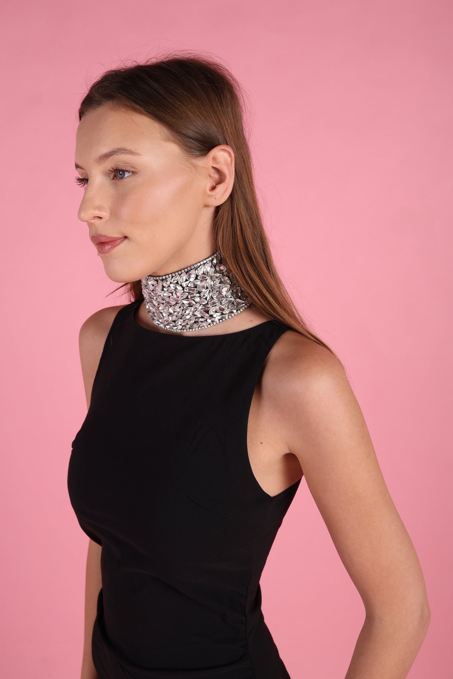 Crystal Embellished Statement Choker