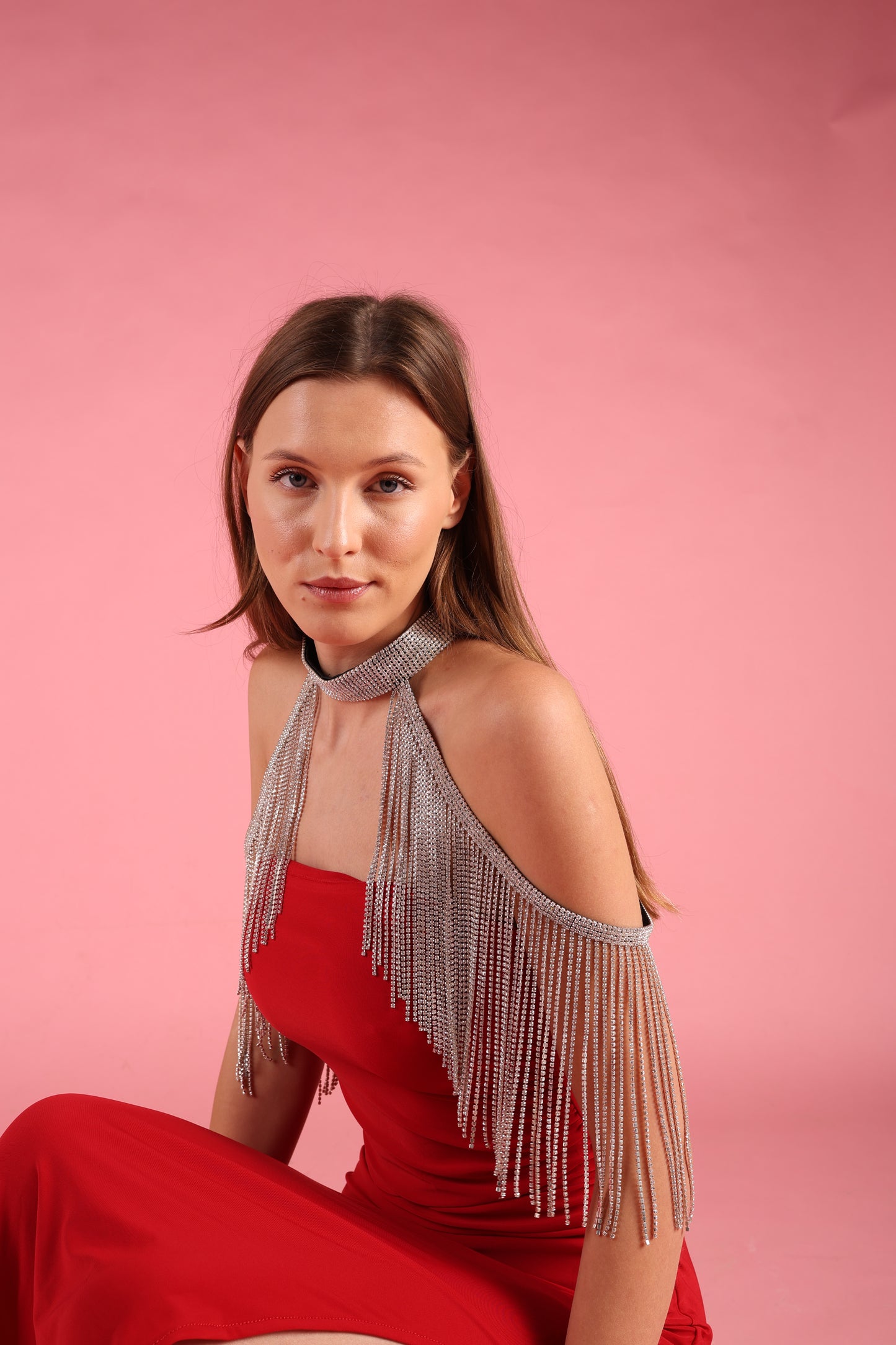 Sparkle Tassel Collar and Shoulder Piece