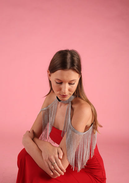 Sparkle Tassel Collar and Shoulder Piece
