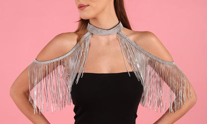 Sparkle Tassel Collar and Shoulder Piece