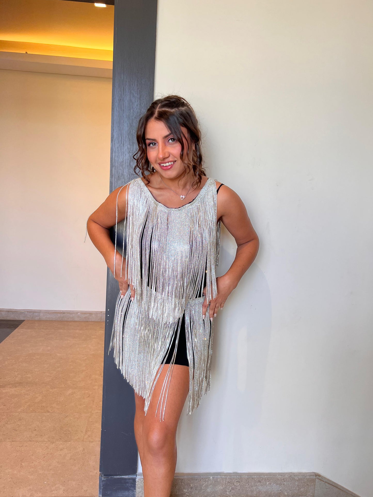 Rhinestone fringes set