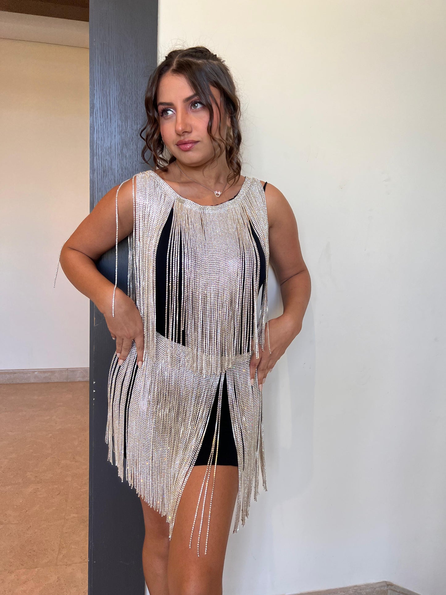 Rhinestone fringes set
