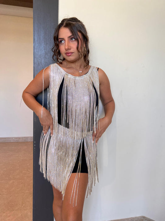 Rhinestone fringes set