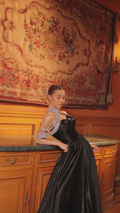 Crystal Shoulder Cape-Collar