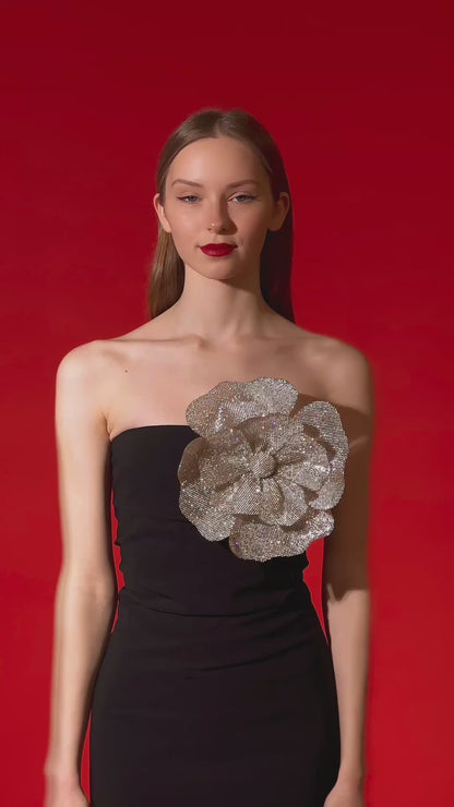 Silver detachable flower