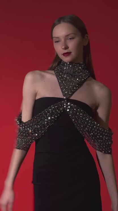 Crystal Mesh Shoulder Wrap